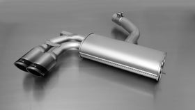 REMUS Performance Exhaust System Sport exhaust VW Golf VI type 1K Axle-back style with 2 tail pipes Ø 84 mm Carbon Race - MODE Auto Concepts