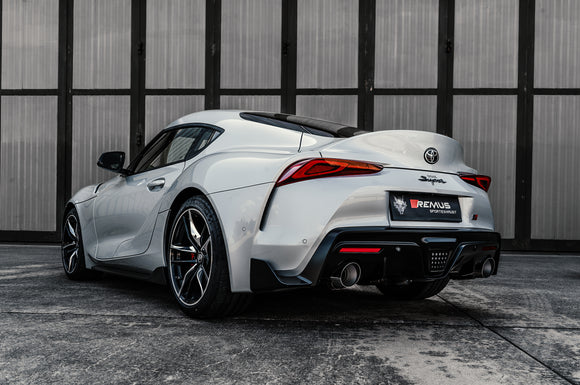 REMUS Performance Exhaust System Toyota GR Supra RACING Axle-back Exhaust System with Chromed Tail Pipe Tips (No -EC homologation) - MODE Auto Concepts