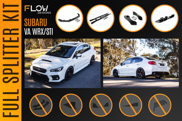 FLOW Designs  VA WRX/STI Full Lip Splitter Set - MODE Auto Concepts