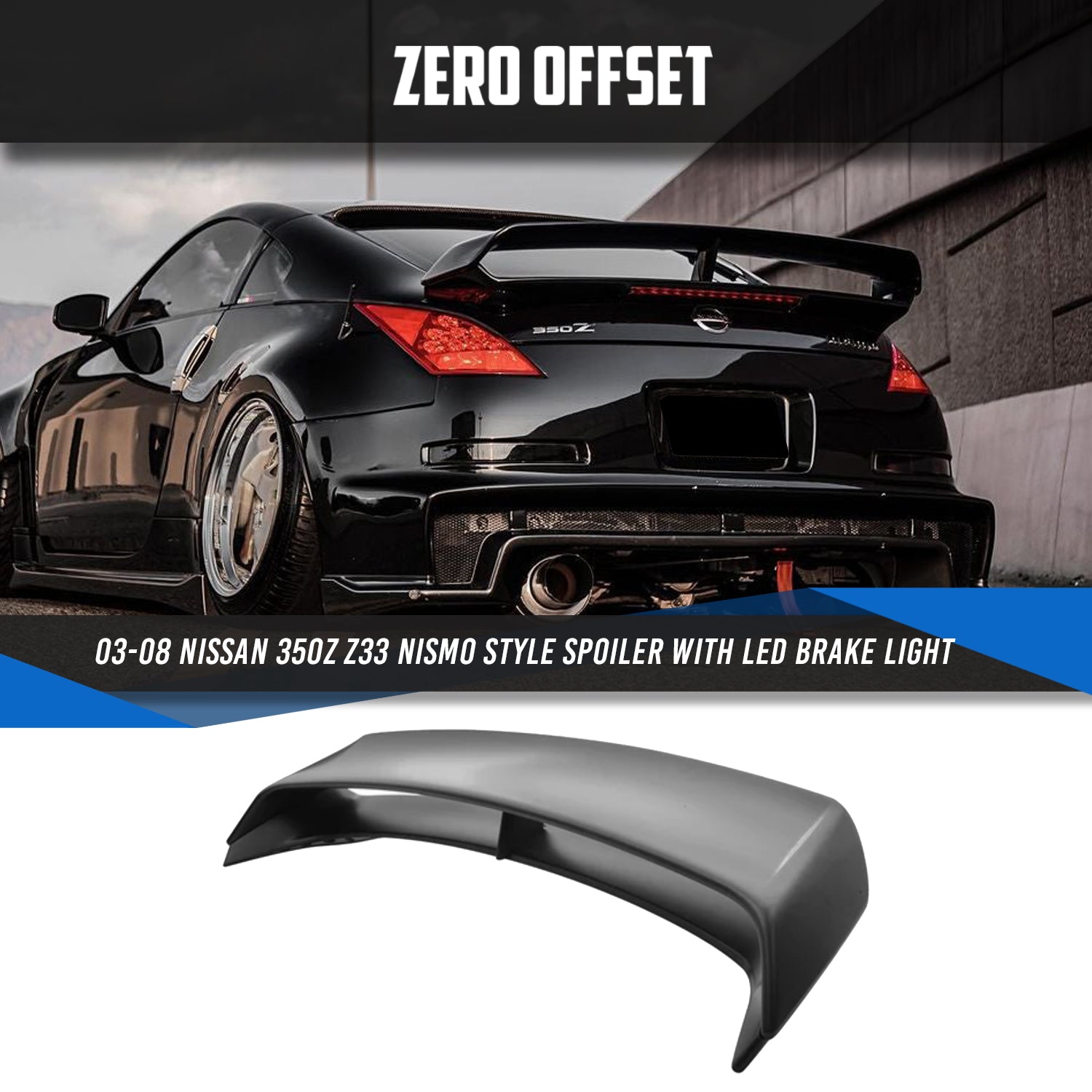 Activar Minimizar zoo Alerón estilo Nismo de compensación cero con luz de freno LED para Nissan  350Z Z33 03-08 | MODE Auto Concepts