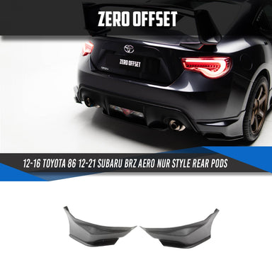 Zero Offset  Aero Nur Style Rear Pods for 12-16 Toyota 86 (ZN6)/12-21 Subaru BRZ (ZC6) - MODE Auto Concepts