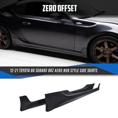 Zero Offset  Aero Nur Style Side Skirts for 12-21 Toyota 86 (ZN6)/Subaru BRZ (ZC6) - MODE Auto Concepts