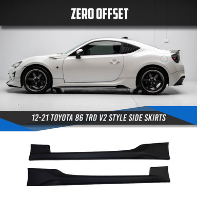 Zero Offset  TRD V2 Style Side Skirts for 12-21 Toyota 86 (ZN6)/Subaru BRZ (ZC6) - MODE Auto Concepts
