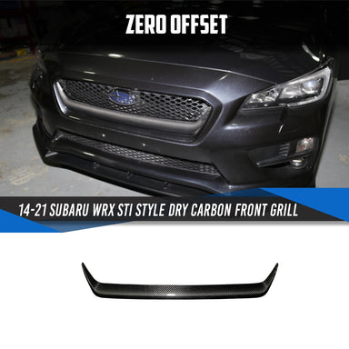 Zero Offset  STI Style Dry Carbon Front Grill for 14-17 Subaru WRX - MODE Auto Concepts