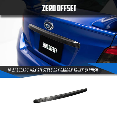 Zero Offset  STI Style Dry Carbon Trunk Garnish for 14-21 Subaru WRX - MODE Auto Concepts