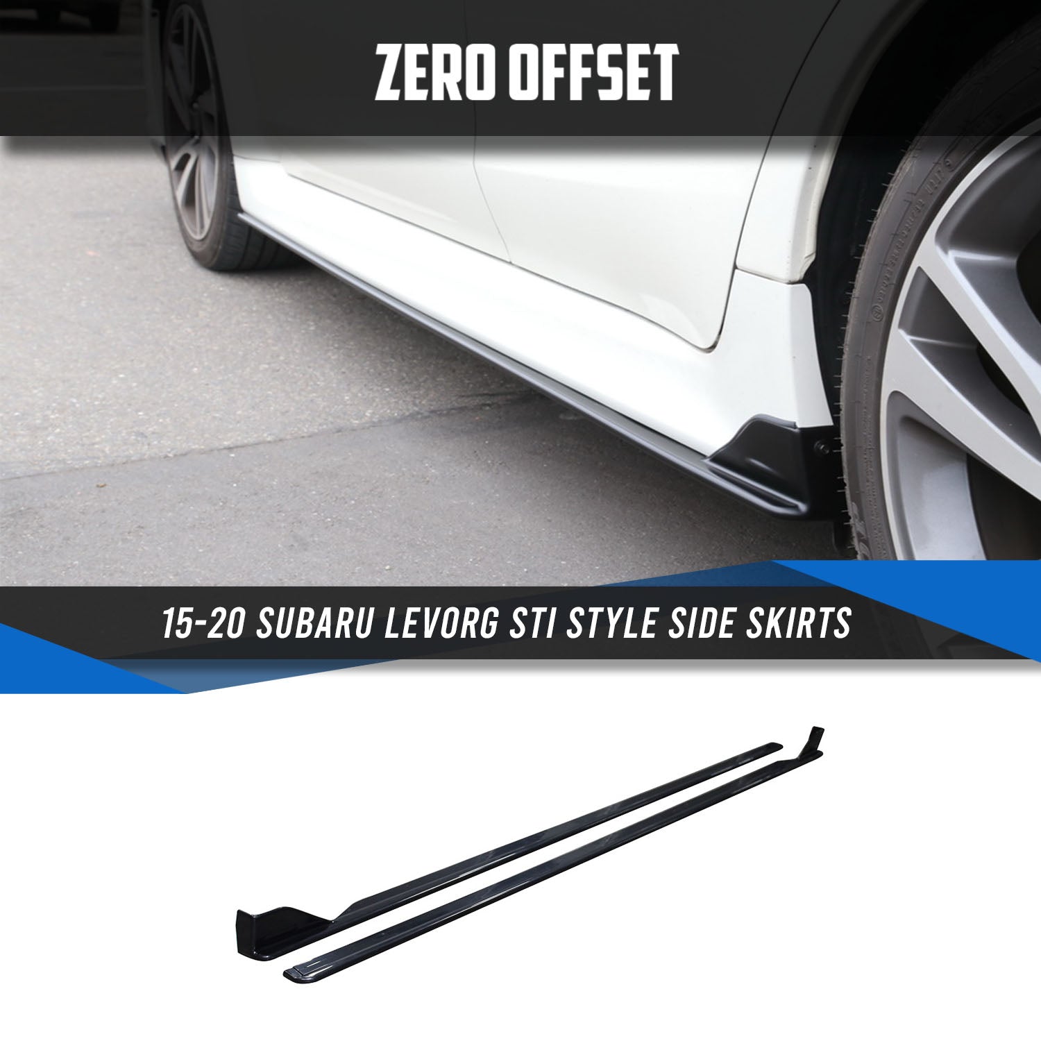 Zero Offset  STI Style Side Skirts for 15-20 Subaru Levorg - MODE Auto Concepts