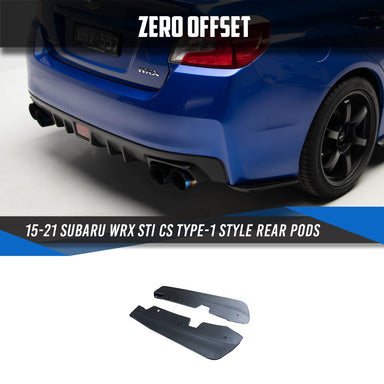 Zero Offset  CS Style Bottom Line Type 1 Style Rear Pods for 15-21 Subaru WRX STI - MODE Auto Concepts