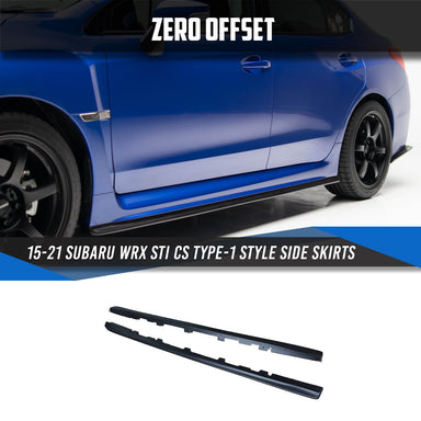Zero Offset  CS Style Bottom Line Type 1 Style Side Skirts for 15-21 Subaru WRX STI - MODE Auto Concepts