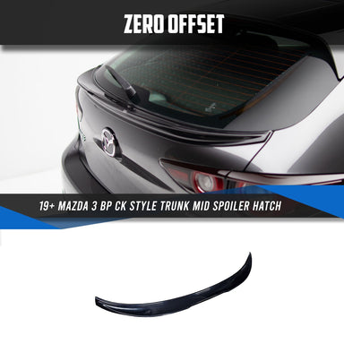 Zero Offset  CK Style Trunk Mid Spoiler for 19+ Mazda 3 BP (Hatch) - MODE Auto Concepts