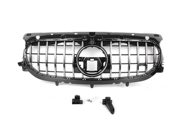 Zero Offset  AMG Panamericana Style Grille for Mercedes GLA Class H247 20+ - Silver - MODE Auto Concepts