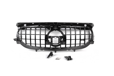 Zero Offset  AMG Panamericana Style Grille for Mercedes GLA Class H247 20+ - Black - MODE Auto Concepts