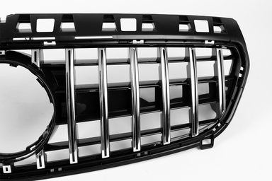 Zero Offset  AMG Panamericana Style Grille for Mercedes A Class W176 13-15 - Silver - MODE Auto Concepts