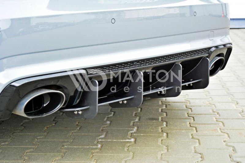 Maxton Design Audi RS3 8VA Sportback Front Splitter Lip v2 + Side Skirts + Diffuser - MODE Auto Concepts