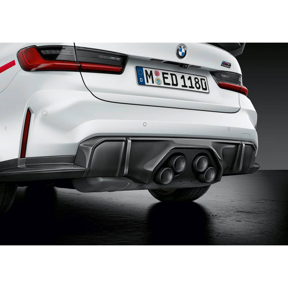 Genuine BMW M Performance Carbon Fibre Trio Exhaust Diffuser for BMW M3 G80 M4 G82 - MODE Auto Concepts