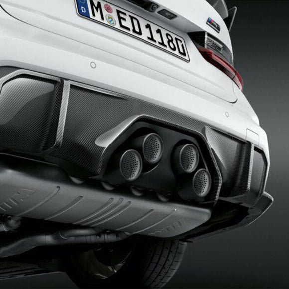 Genuine BMW M Performance Carbon Fibre Trio Exhaust Diffuser for BMW M ...