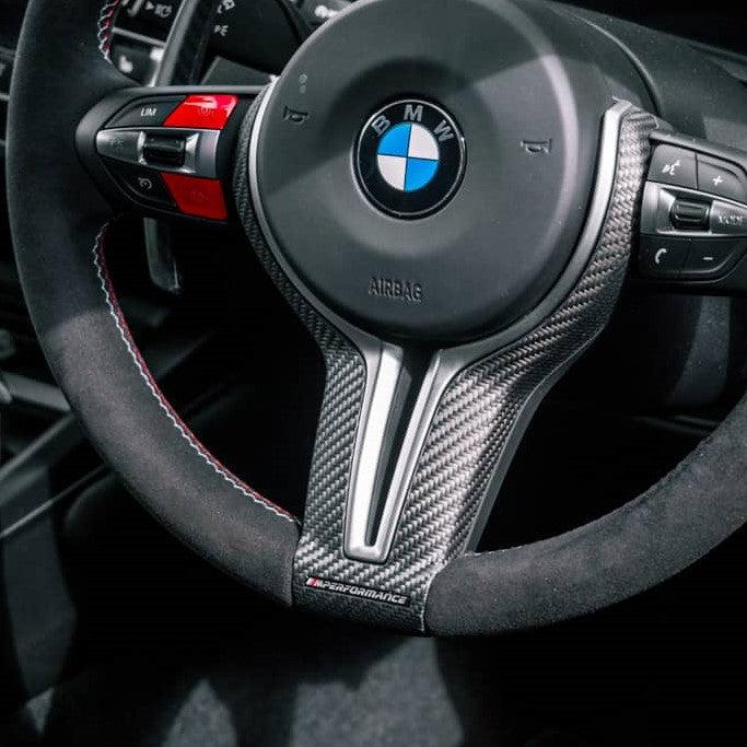 Genuine BMW M Performance Matte Exposed Carbon Fibre Fxx Steering Wheel Trim Insert for BMW 2 Series F22 M3 F30 F32 - MODE Auto Concepts
