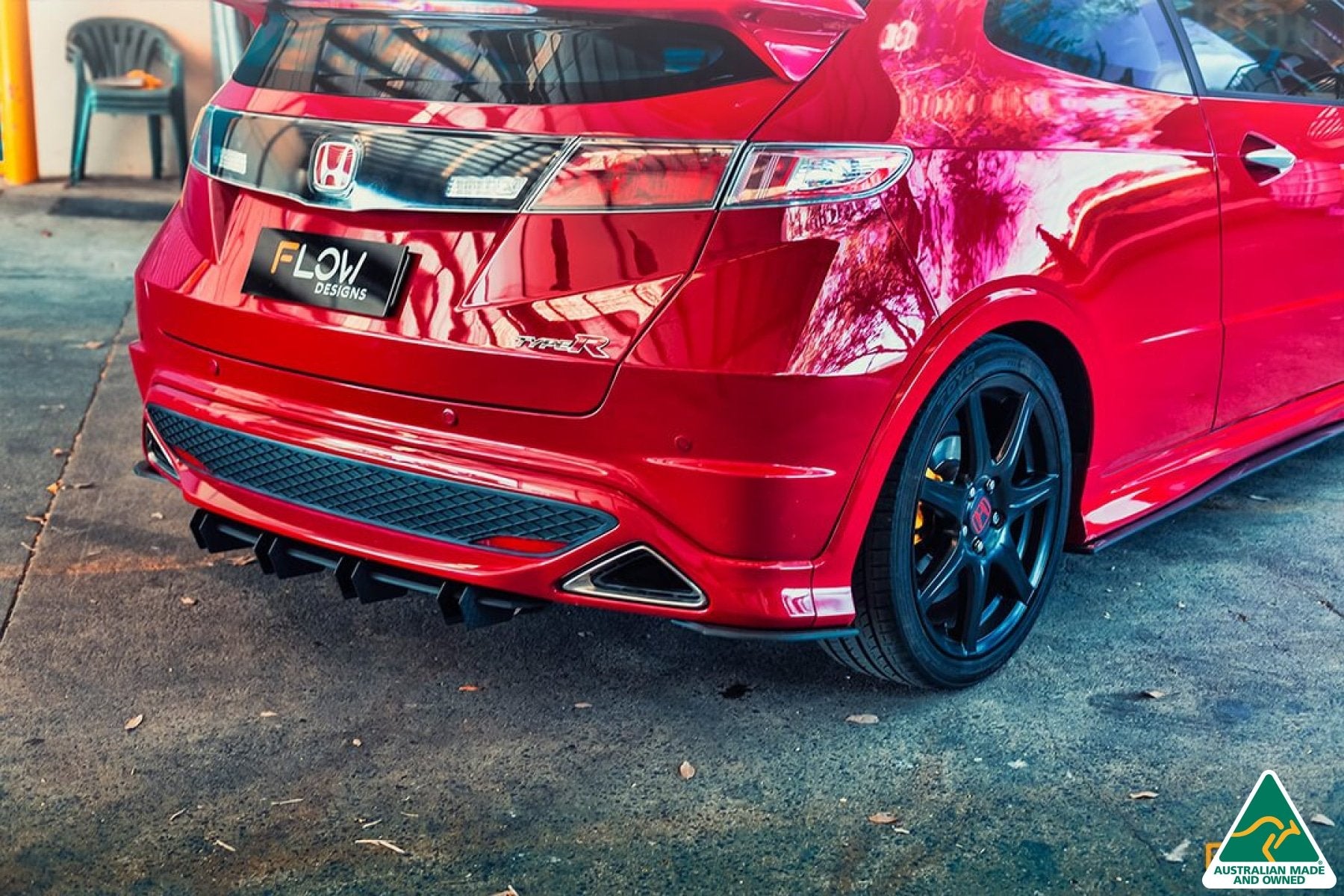 FN2 Civic Type R Flow-Lock Rear Diffuser - MODE Auto Concepts