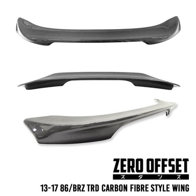 Zero Offset  TRD Style Carbon Fibre Spoiler for 12-21 Toyota 86 (ZN6)/Subaru BRZ (ZC6) - MODE Auto Concepts