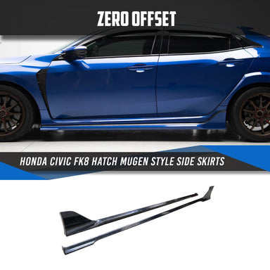 Zero Offset  Mugen Style Side Skirts for 17-21 Honda Civic FK8 (Hatch) - MODE Auto Concepts