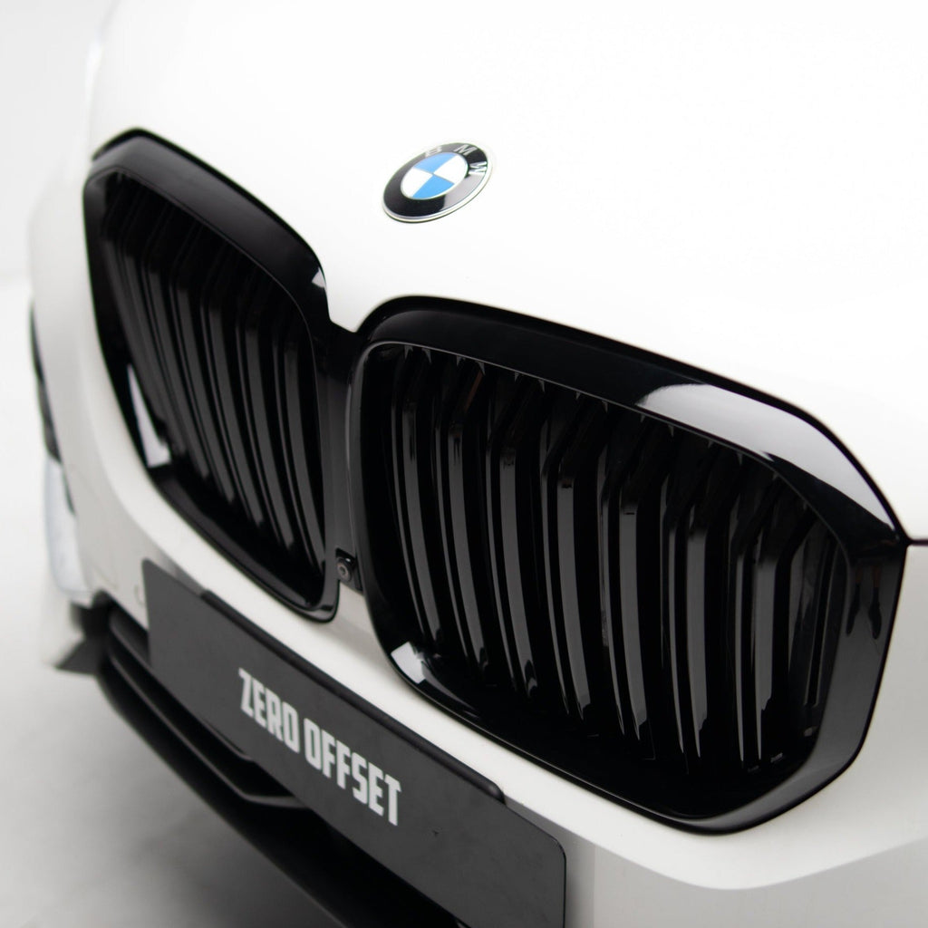 Gloss Black Front Kidney Grille Grill Twin Slat For BMW F20 F21 1 Series  15-19