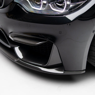 Zero Offset MP Style Front Bumper Splitters Pre Pregged Dry Carbon for BMW M3 F80 / M4 F82/F83 - 14-20 - MODE Auto Concepts