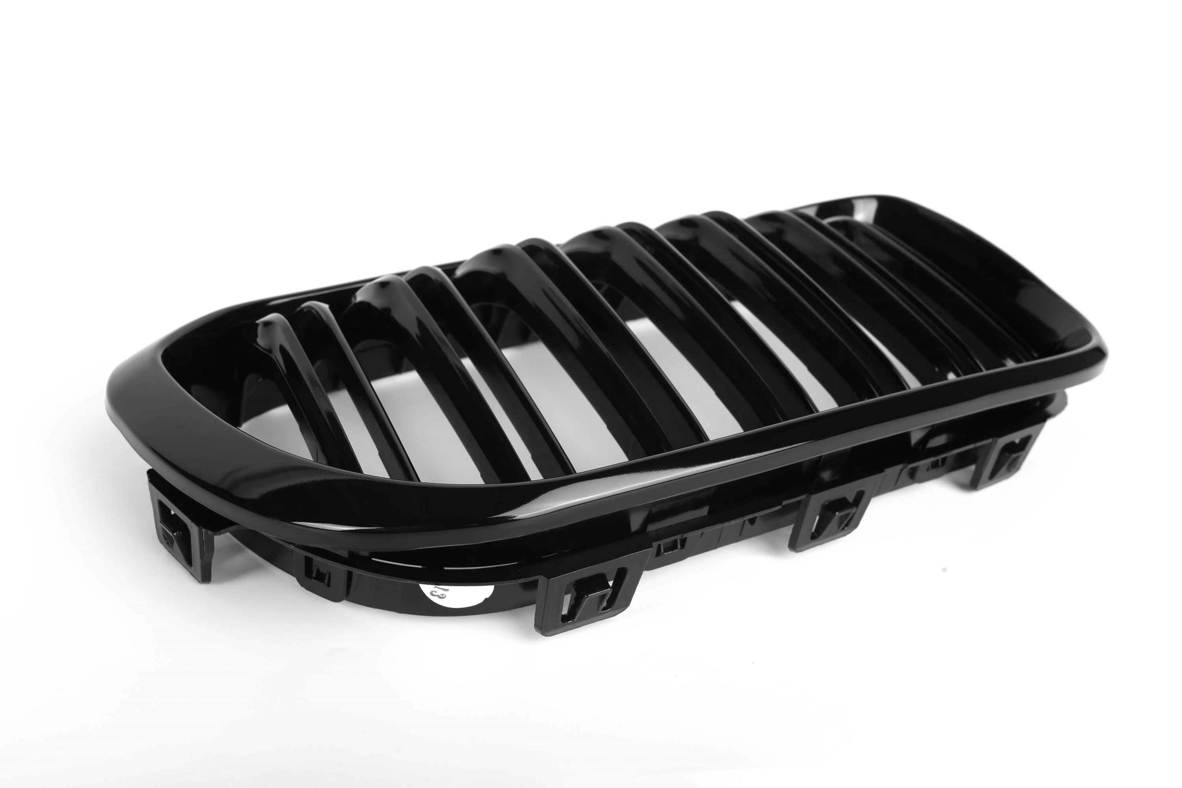 Zero Offset  M Performance Style Gloss Black Grill (Dual Slat) For BMW 1 Series F20 15-19 - MODE Auto Concepts