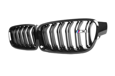 Zero Offset  M Performance Style Gloss Black Grill (Dual Slat) For BMW 3 Series F30/F31 12-18 - MODE Auto Concepts
