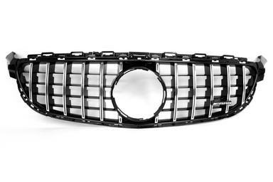 Zero Offset  AMG Panamericana Style Grille for Mercedes C63 C205/W205 15-18 - Silver - MODE Auto Concepts