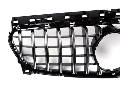 Zero Offset  AMG Panamericana Style Grille for Mercedes CLA Class C117 / X117 14-19 - Silver - MODE Auto Concepts
