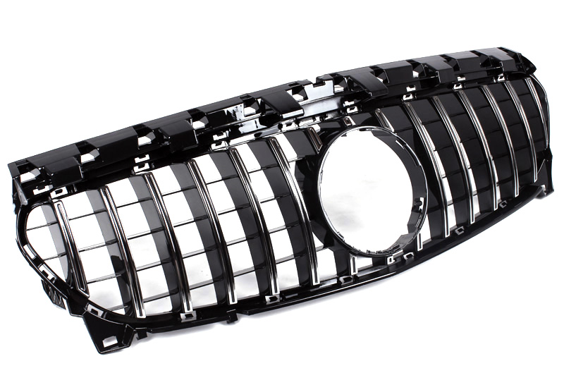 Zero Offset  AMG Panamericana Style Grille for Mercedes CLA Class C117 / X117 14-19 - Silver - MODE Auto Concepts