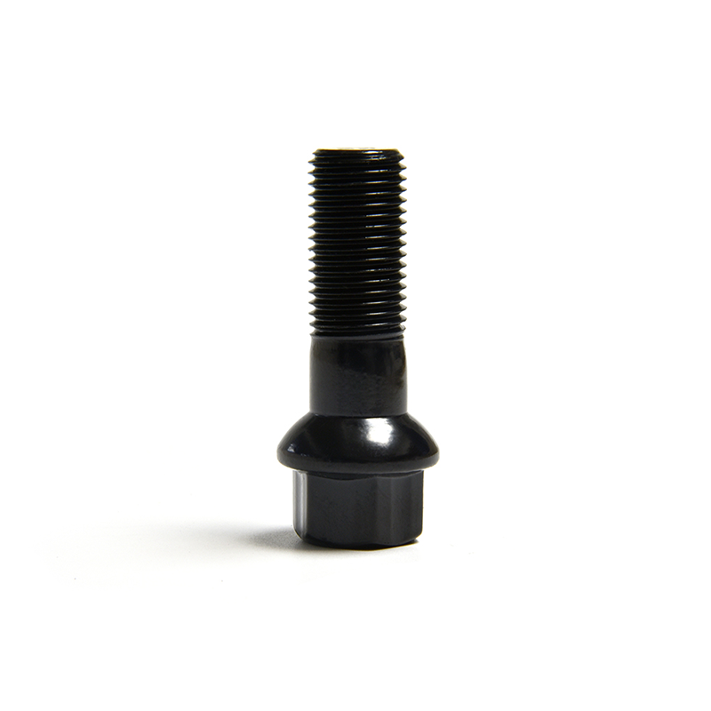 MODE PlusTrack Extended Lug Bolt 14x1.5 Black 28mm Ball Seat 17mm Head - MODE Auto Concepts
