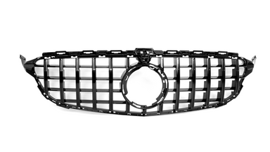 Zero Offset  AMG Panamericana Style Grille for Mercedes C Class (AMG Line) C205/W205 19-22 - Black - MODE Auto Concepts