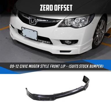 Zero Offset  Mugen Style Front Lip for 09-12 Honda Civic FD (Suits Stock Bumper) - MODE Auto Concepts