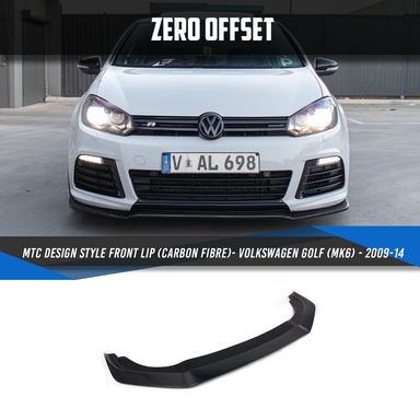 Zero Offset  MTC Design Style Front Lip (Carbon Fibre) for Volkswagen Golf (MK6) - 2009-14 - MODE Auto Concepts