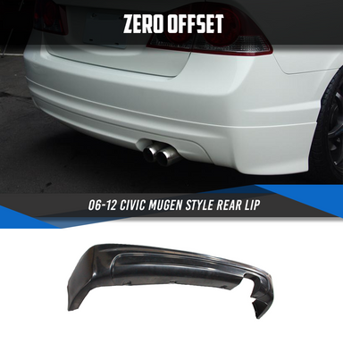 Zero Offset  Mugen Style Rear Lip for 06-12 Honda Civic FD (Suit Stock Bumper) - MODE Auto Concepts