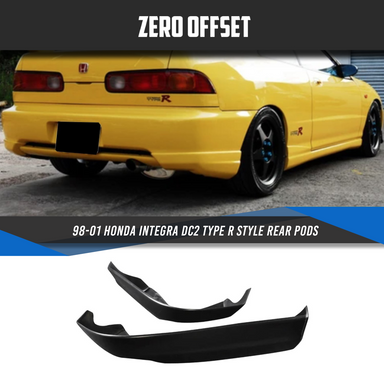 Zero Offset  Type R Style Rear Pods for 98-01 Honda Integra DC2 - MODE Auto Concepts
