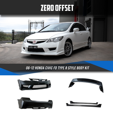 Zero Offset  Type R Style Body Kit for 06-12 Honda Civic FD - MODE Auto Concepts