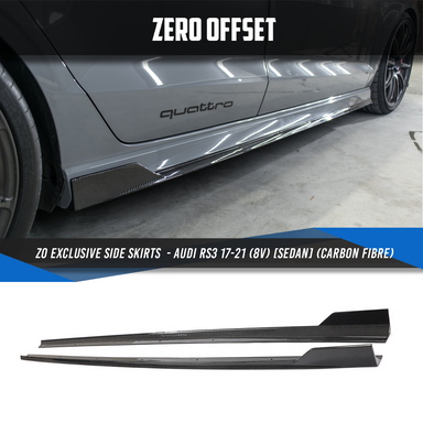 Zero Offset  ZO Exclusive Side Skirts for Audi S3/RS3 17-21 (8V) [SEDAN] (Carbon Fibre) - MODE Auto Concepts