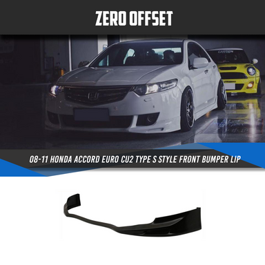 Zero Offset  Type S Style Front Bumper Lip for 08-11 Honda Accord Euro CU2 - MODE Auto Concepts