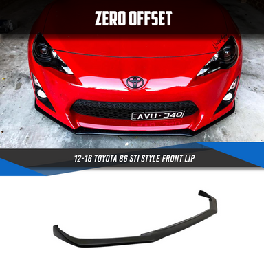 Zero Offset  STI Style Front Lip for 12-16 Toyota 86 (ZN6) - MODE Auto Concepts