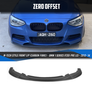 Zero Offset  M-Tech Style Front Lip (Carbon Fibre) for BMW 1 Series (F20) Pre LCi - 2012- 14 - MODE Auto Concepts