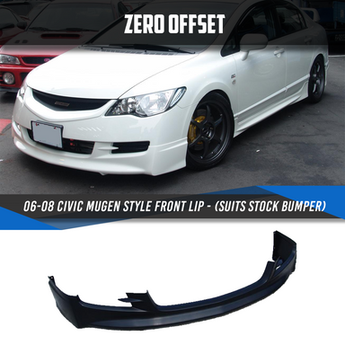 Zero Offset  Mugen Style Front Lip for 06-08 Civic (Suits Stock Bumper) - MODE Auto Concepts