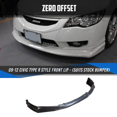 Zero Offset  Type R Style Front Lip for 09-12 Civic FD (Suits Stock Bumper) - MODE Auto Concepts