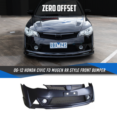 Zero Offset  Mugen RR Style Front Bumper for 06-12 Honda Civic FD - MODE Auto Concepts