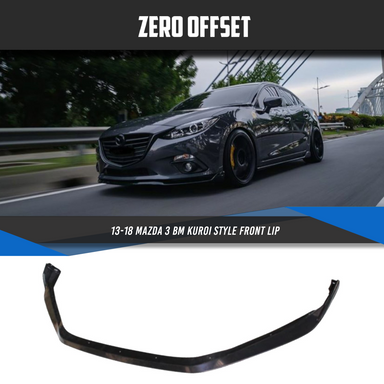 Zero Offset  Kuroi Style Front Lip for 13-16 Mazda 3 BM - MODE Auto Concepts