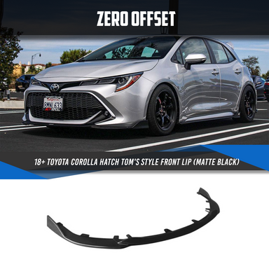 Zero Offset  Tom's Style Front Lip  for 18-22 Toyota Corolla Hatch - MODE Auto Concepts