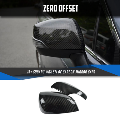 Zero Offset  Dry Carbon Mirror Covers for 14-21 Subaru WRX STI / Levorg - MODE Auto Concepts