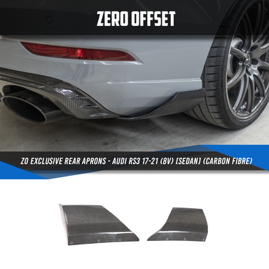 Zero Offset  ZO Exclusive Rear Aprons for Audi RS3 17-21 (8V) [SEDAN] (Carbon Fibre) - MODE Auto Concepts