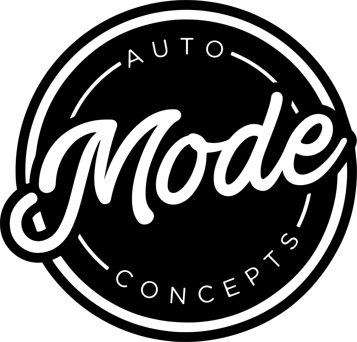 MODE Auto Concepts Sticker Round - Medium 100mm - MODE Auto Concepts