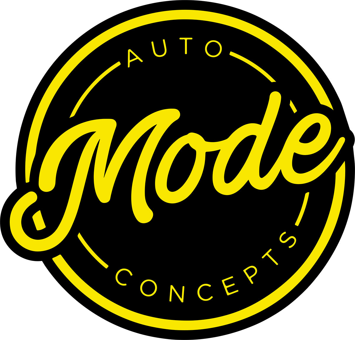 MODE Auto Concepts Sticker Round - Small 60mm - MODE Auto Concepts